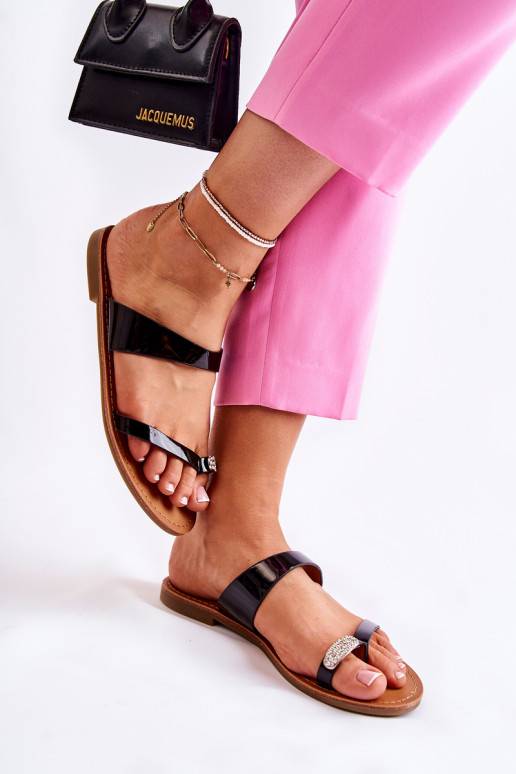 Lakuotos Šlepetės juodos spalvos Jimena Lakuotos Šlepetės juodos spalvos Jimena