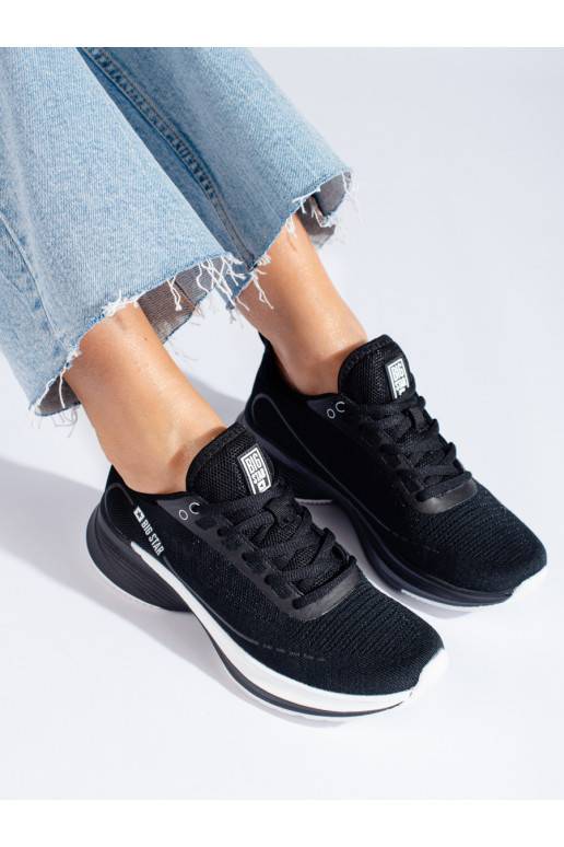 Juodos spalvos sportiniai batai su masyviu kulnu BIG STAR LL274327