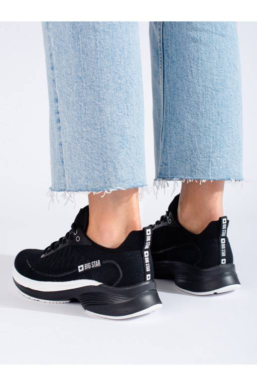 Juodos spalvos sportiniai batai su masyviu kulnu BIG STAR LL274327
