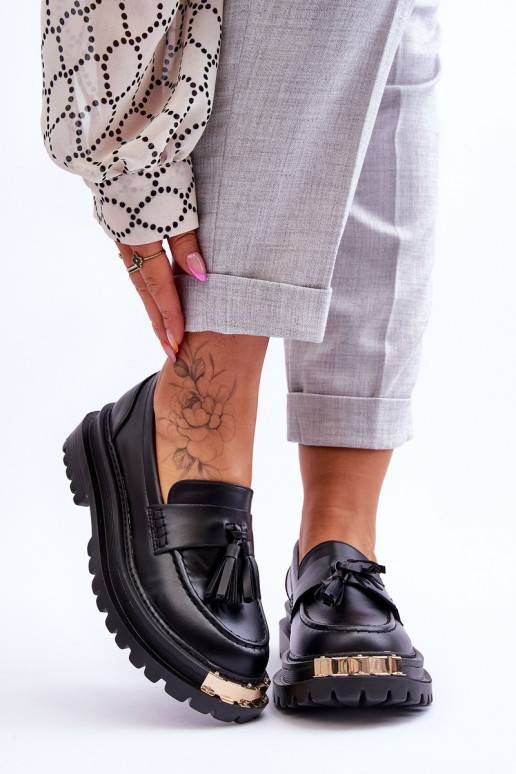 Mokasinai su kutais juodos spalvos...