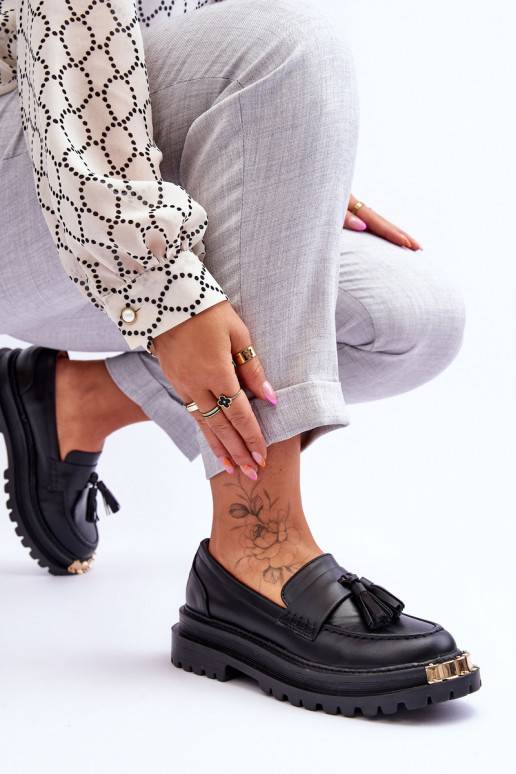 Mokasinai su kutais juodos spalvos...