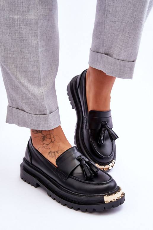 Mokasinai su kutais juodos spalvos...