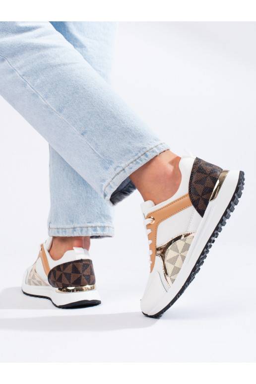 Sportinio stiliaus moteriški bataie Shelovet baltos spalvos Sportinio stiliaus moteriški bataie Shelovet baltos spalvos