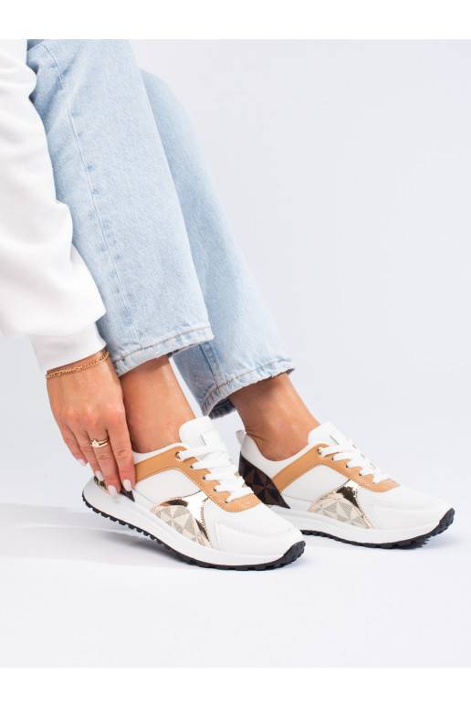 Sportinio stiliaus moteriški bataie Shelovet baltos spalvos Sportinio stiliaus moteriški bataie Shelovet baltos spalvos