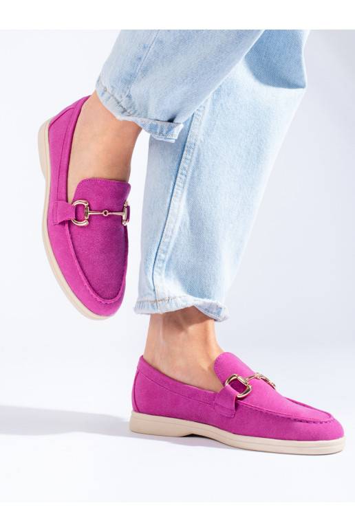 iš zomšos pusbačiai rožinės spalvos Shelovet