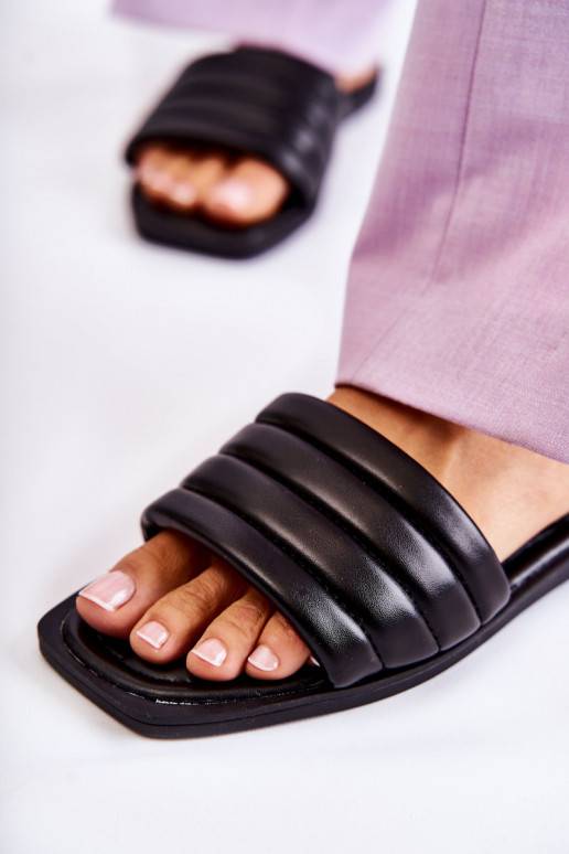 Juodos spalvos šlepetės Raula su...