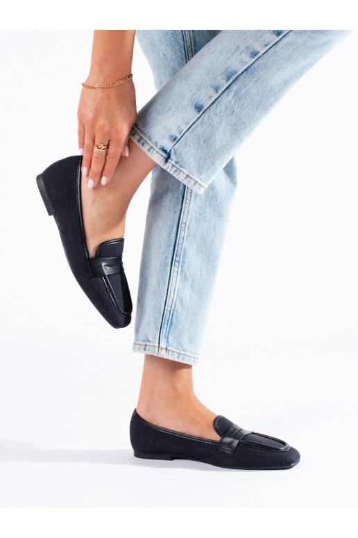   mokasinai juodos spalvos Shelovet