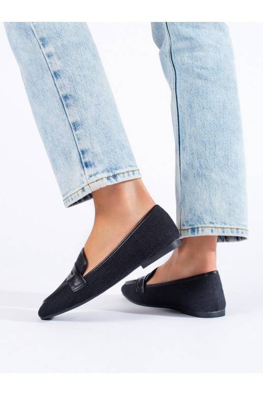   mokasinai juodos spalvos Shelovet