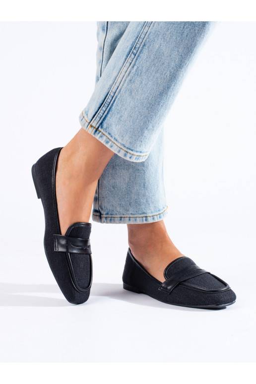   mokasinai juodos spalvos Shelovet