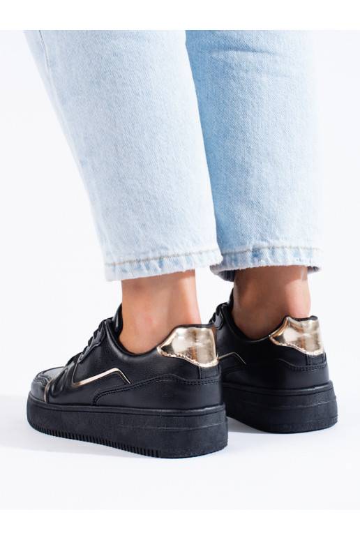 juodos spalvos Sneakers batai modelio batai su platforma Shelovet