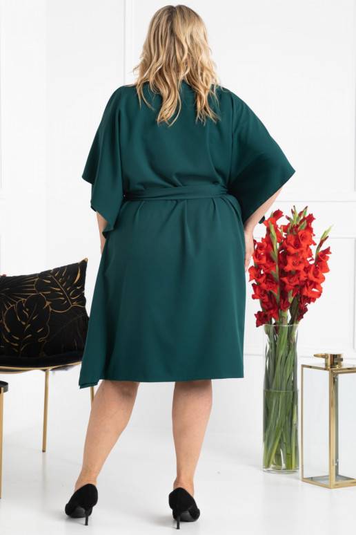 Plus size suknelė žalios spalvos Karko