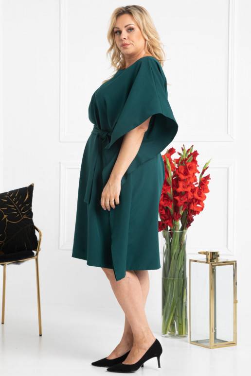 Plus size suknelė žalios spalvos Karko