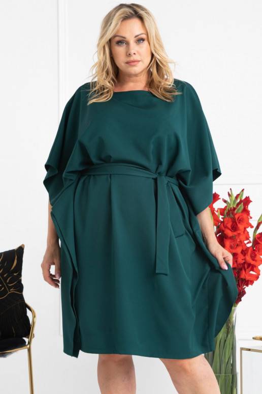 Plus size suknelė žalios spalvos Karko