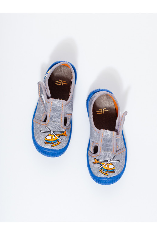 pilkos spalvos kapcie z helikopterem  Shelovet