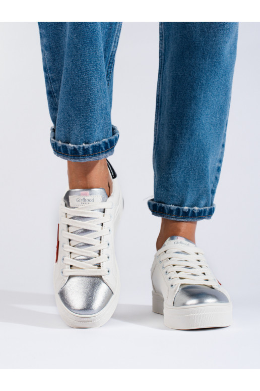 Baltos spalvos klasikinio modelio moteriški sportbačiai Shelovet