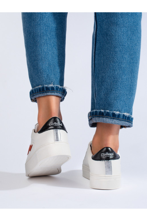 Baltos spalvos klasikinio modelio moteriški sportbačiai Shelovet