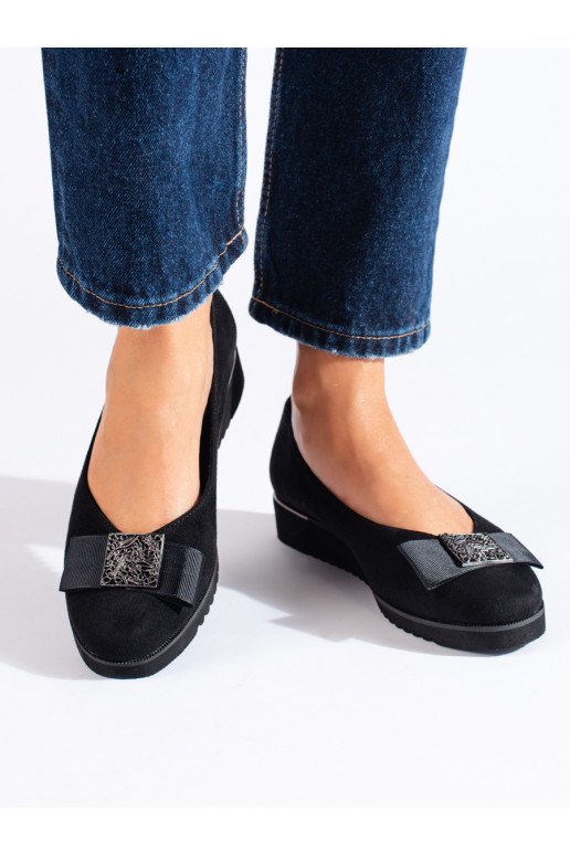 Juodos spalvos iš zomšos aukštakulniai  Shelovet Juodos spalvos iš zomšos aukštakulniai  Shelovet