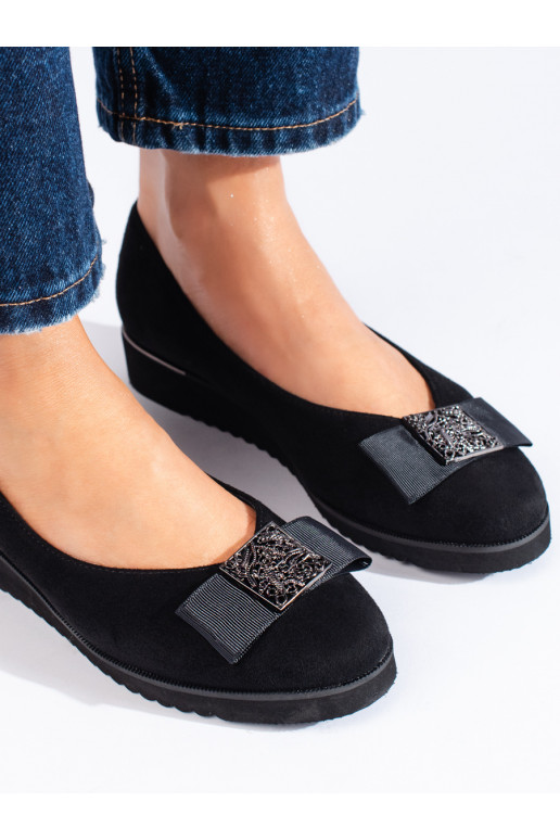 Juodos spalvos iš zomšos aukštakulniai  Shelovet Juodos spalvos iš zomšos aukštakulniai  Shelovet