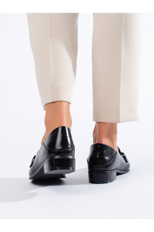 Juodos spalvos  lords stiliaus batai iš eko odos Shelovet Juodos spalvos  lords stiliaus batai iš eko odos Shelovet