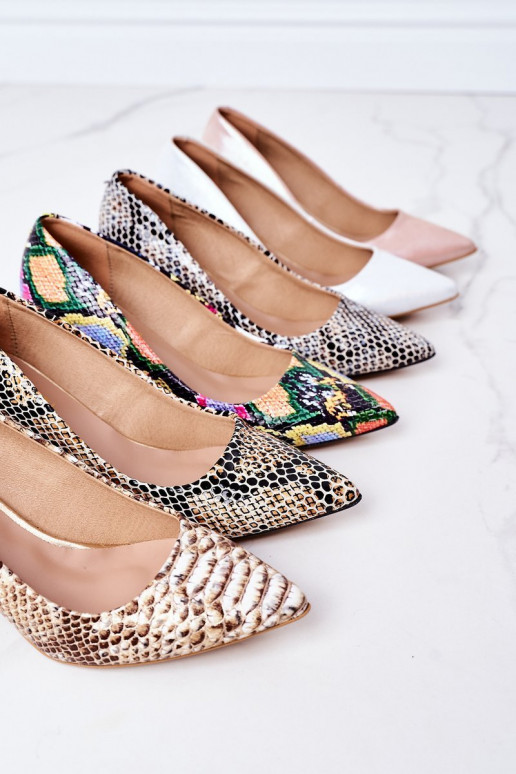 Aukso spalvos bateliai Shoes su...