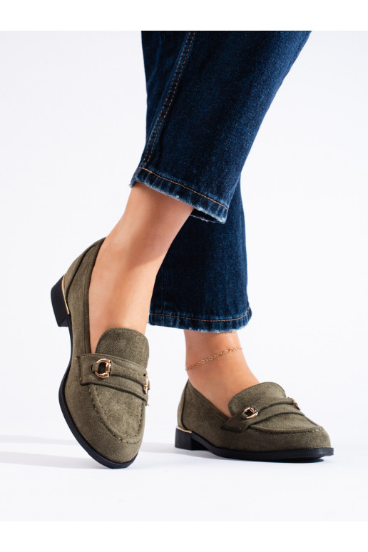 iš zomšos lords stiliaus batai  žalios spalvos Shelovet