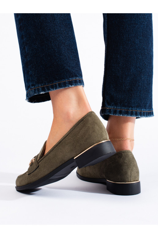 iš zomšos lords stiliaus batai  žalios spalvos Shelovet