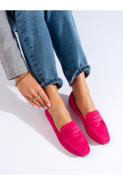 iš zomšos  lords stiliaus batai  ryškios rožinės spalvos Shelovet