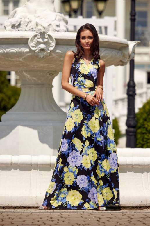 Susiaučiama gėlių rašto suknelė Roco Fashion