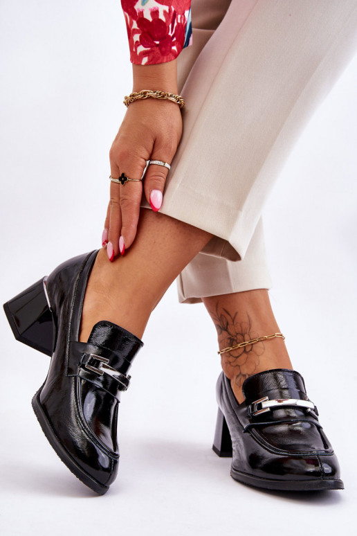 Lakuoti Bateliai juodos spalvos Damira Lakuoti Bateliai juodos spalvos Damira