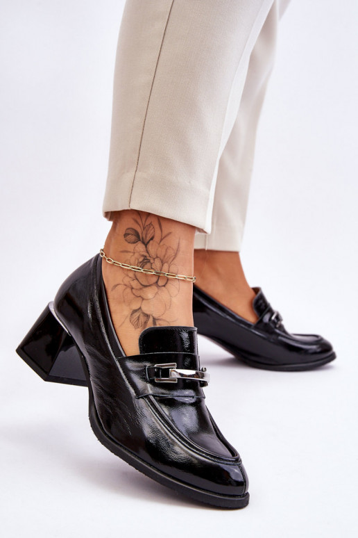 Lakuoti Bateliai juodos spalvos Damira Lakuoti Bateliai juodos spalvos Damira