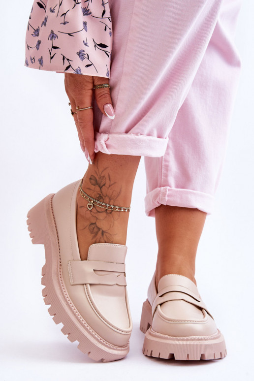 Mokasinai su masyvia platforma smėlio...