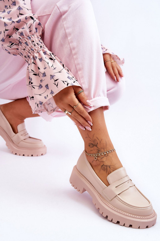 Mokasinai su masyvia platforma smėlio...