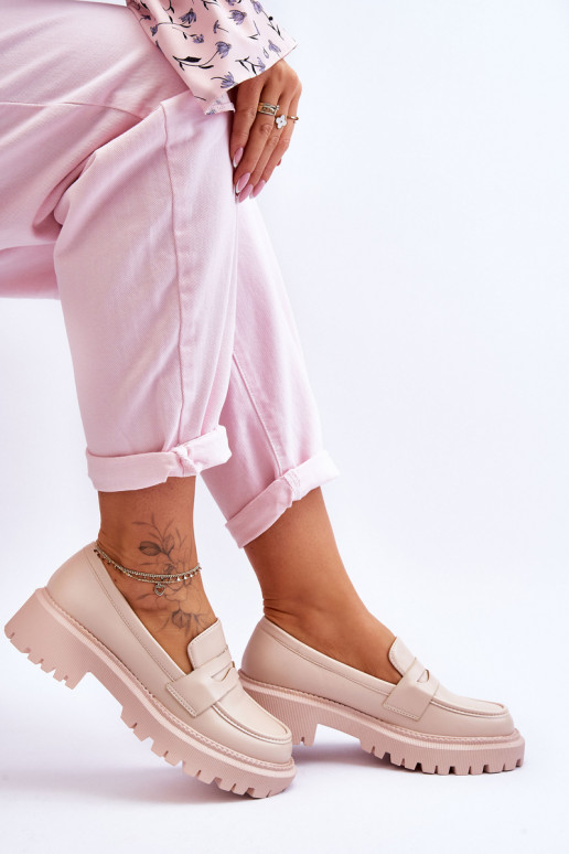 Mokasinai su masyvia platforma smėlio...