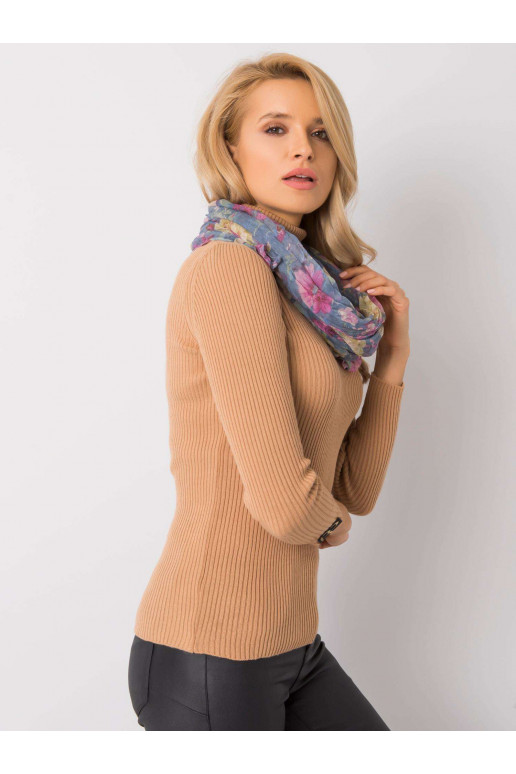 Mėlynas įvyniojimas su gėlių raštu