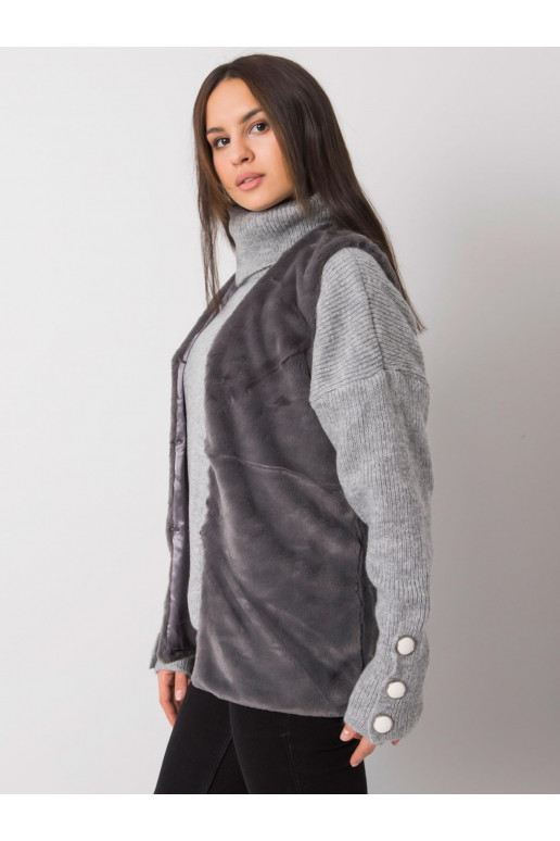 Loxxley moteriška grafito kailio liemenė