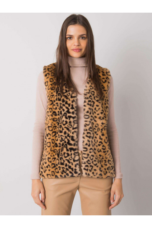 Smėlio spalvos kailio liemenė iš Perrina