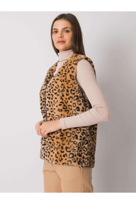 Smėlio spalvos kailio liemenė iš Perrina