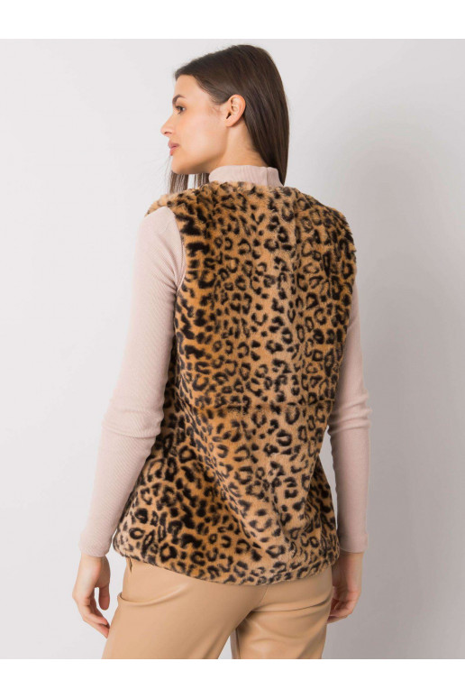 Smėlio spalvos kailio liemenė iš Perrina