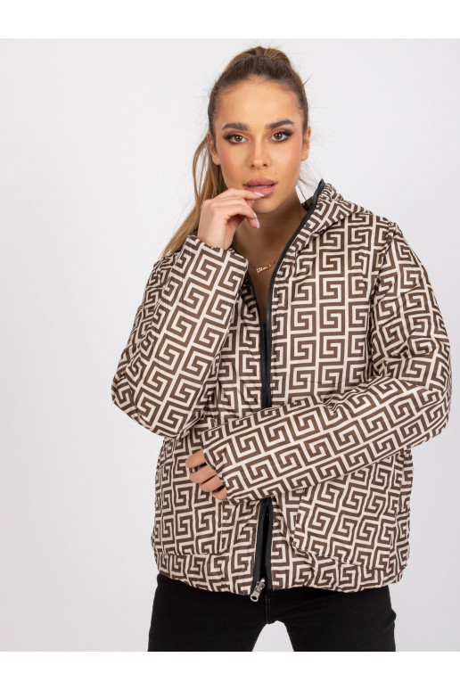 Juoda apverčiama striukė su gobtuvu Arta