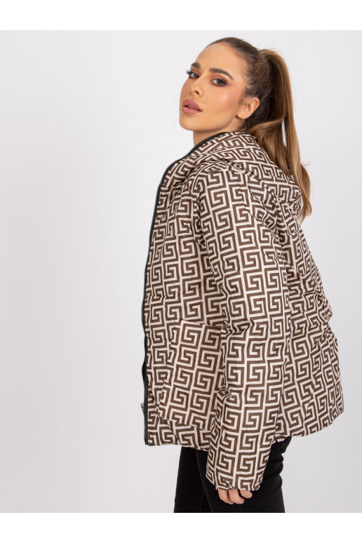 Juoda apverčiama striukė su gobtuvu Arta