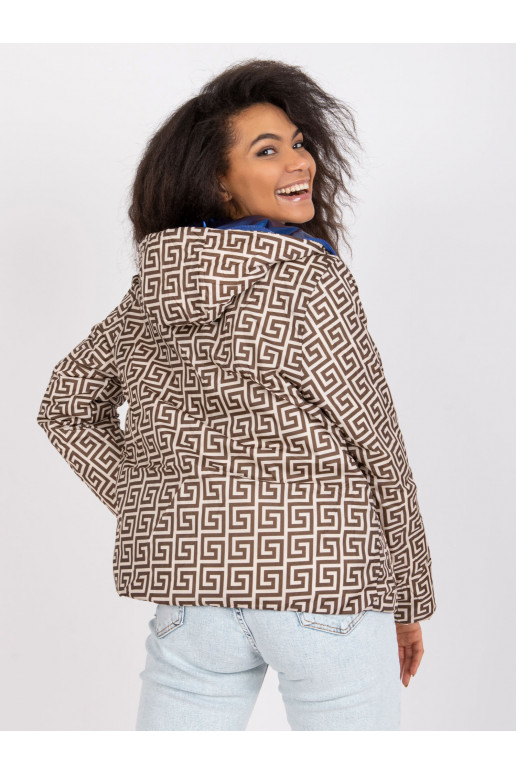 Mėlyna apverčiama striukė su gobtuvu...