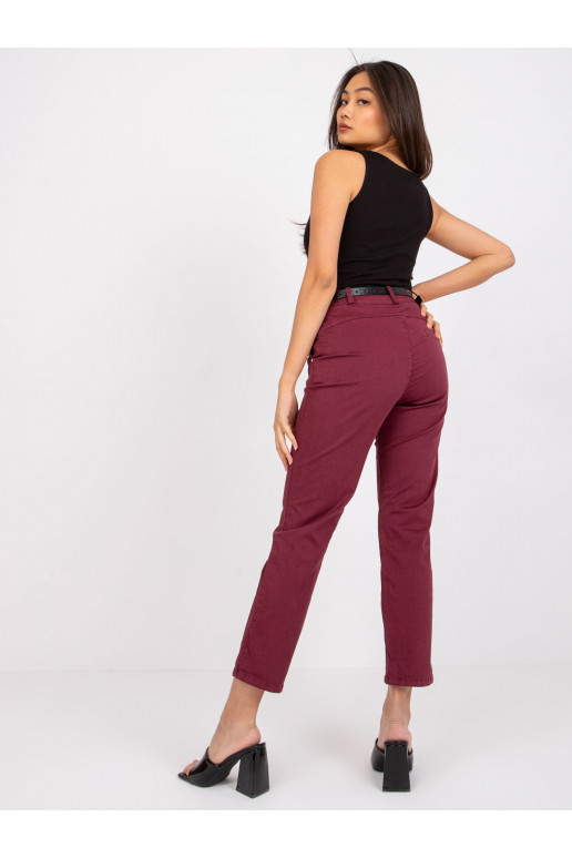 Bordo spalvos kelnės iš Patricia audinio Bordo spalvos kelnės iš Patricia audinio