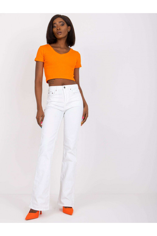 Oranžinė briaunota V formos iškirptė...