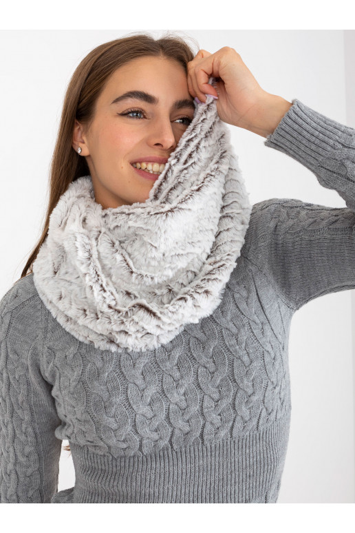 Baltai tamsiai rudas dirbtinio kailio...