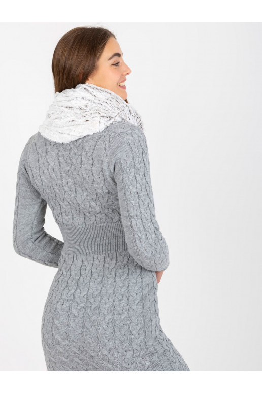 Baltai tamsiai rudas dirbtinio kailio...