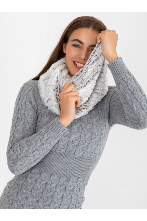 Baltai tamsiai rudas dirbtinio kailio...